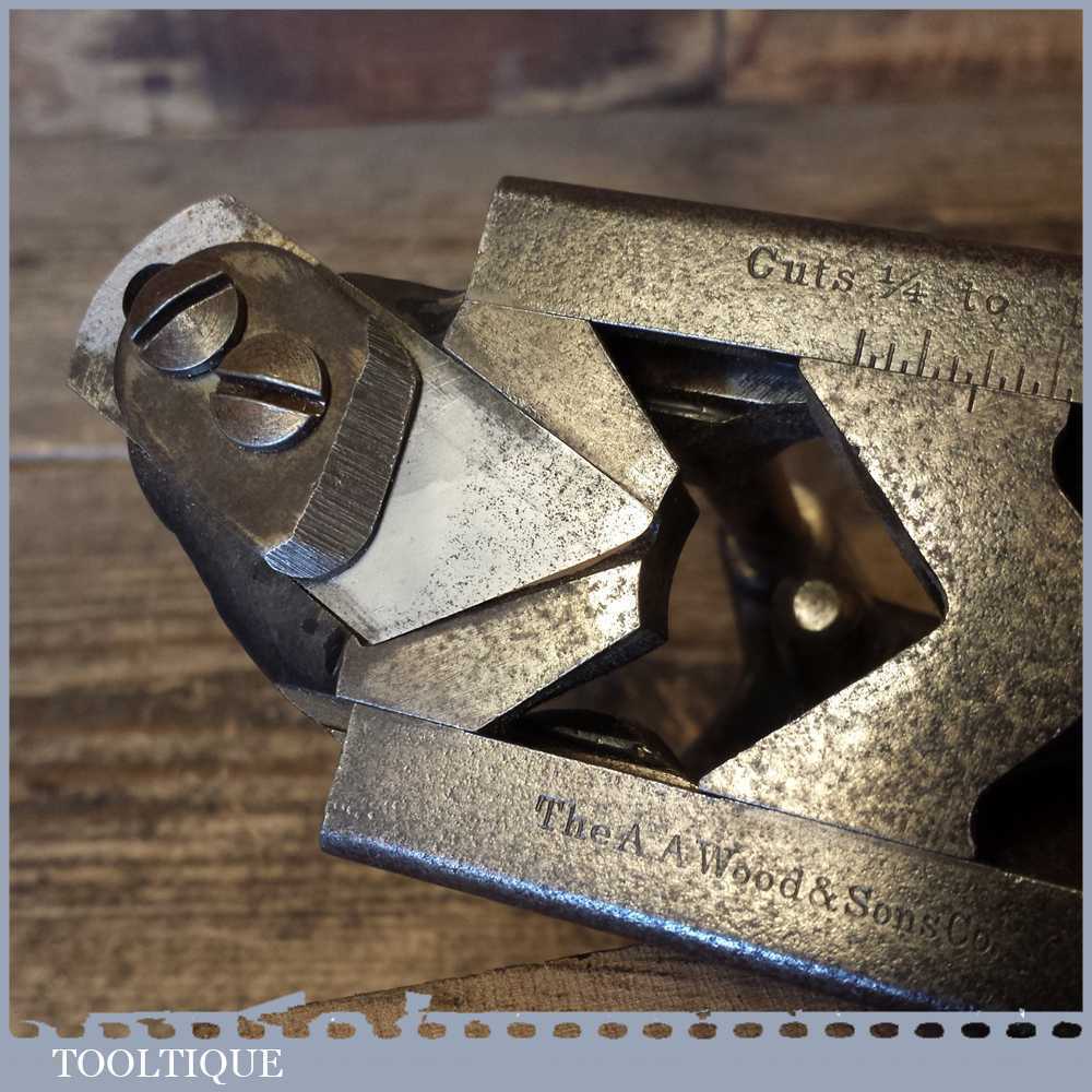 Vintage A.A. Woods & Sons Adjustable Hollow Auger Round Tenon Cutting